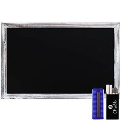HBCY Creations Rustic Whitewashed Magnetic Wall Chalkboard, Size 11"x 17" - Image 1 of 4