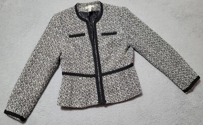 Blazer Dressbarn blanco y negro pequeño mediano Foto 1 de 4