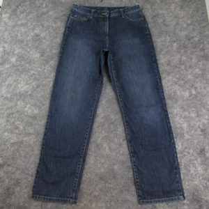 Nautica Jeans Womens 10 Blue High Rise Straight Leg Dark Wash Denim - Picture 1 of 17