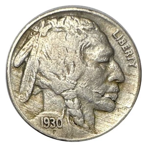 1930 U.S. Buffalo Nickel - Obverse Lamination Error - Picture 1 of 4
