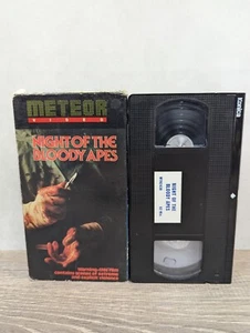 NIGHT OF THE BLOODY APES Transplant Horror VHS Rare Meteor Video TESTED - Picture 1 of 5