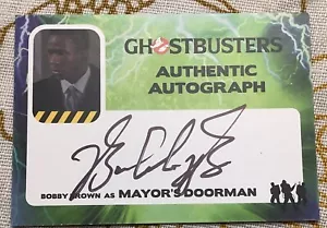 2016 Cryptozoic Ghostbusters Authentic Autograph Bobby Brown BB Mayor’s Doorman - Picture 1 of 2
