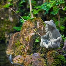 Home Decor Mini Fisherman Statue Sitting Fishing Figurines  Fish Tank