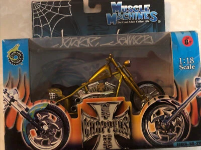 Muscle Machines 1/18 Jesse James West Coast Choppers JJ03-18-20 Cherry CFL Foto 1 de 3