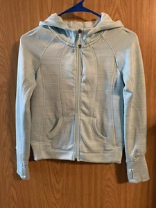 Girls Teal Zip Up Hoodie Sz M (10  US) by 90 Degree Reflex Kids - Picture 1 of 3