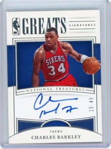 2022-23 Panini National Treasures Greats Auto #NGS-CBK Charles Barkley #15/49 - Picture 1 of 2