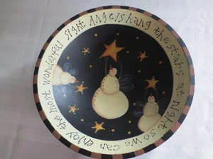 Cynthia A Schlosser "The Bowl Lady" Handpainted Wooden Bowl LancasterPA Folk Art - Picture 1 of 6