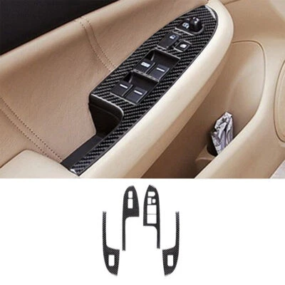 4Pcs Carbon Fiber Door Control Cover Trim For Honda Accord Sedan 2003-2007 - Image 1 of 4