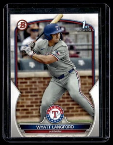 Bowman Draft 2023 Wyatt Langford #BD-106 RC Rookie Texas Rangers - Foto 1 di 2