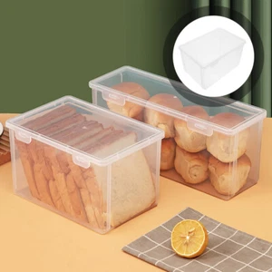 Clear Bread Box Bread Dispenser Fresh Bread Storage Loaf Cake Keeper - Picture 1 of 12