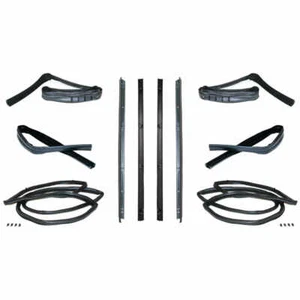 Sweep Belt & Glass Run Channel & Door Seal fits 76-86 Jeep CJ7 -95 Wrangler PAIR - Picture 1 of 1