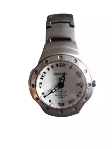 Seiko Premier Kinetic Men’s Stainless Steel Watch White Face 250058 - Picture 1 of 4