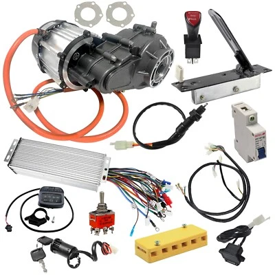 Kit de Motor Diferencial Eléctrico 48V 1000W Controlador Go Kart ATV Buggy Quad UTV Foto 1 de 4