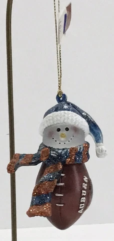 Auburn Tigers Snowman Christmas Ornament Licensed Football Cover