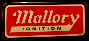 MALLORY - Ignition OLD STICKER 5“ X 2 1/4“ (MINT CONDITION BRAND NEW & LARGE) - Picture 1 of 2