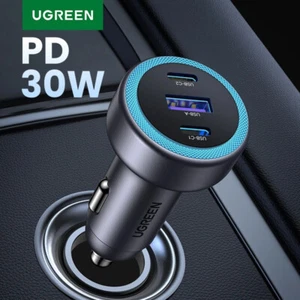 UGREEN 30W Car Charger PD USB Quick Fast Type C Charger For iPhone Samsung Mac - Picture 1 of 9