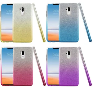 Two Tone Glitter TPU Case Cover for LG G7 G7+ ThinQ / G7 One / G7 Fit / Judy - Picture 1 of 4