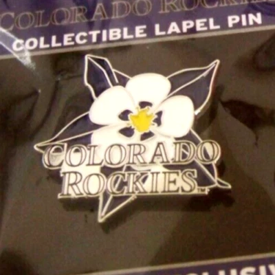 Columbine flower Colorado Rockies pin State Flower MLB c45054 - Image 1 of 4