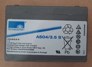 Excide Sonnenschein A504/3.5S Acid Battery - Picture 1 of 4