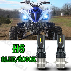 FOR Yamaha RAPTOR 700 700R 06-17 H6 Blue LED Hyper Headlight Bulbs Lights Kit - Picture 1 of 14