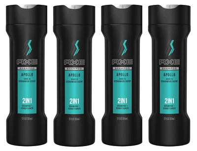 AXE 2-in-1 Shampoo + Conditioner Apollo Sage & Cedarwood Scent 12 oz - 4 Pack - Image 1 of 2
