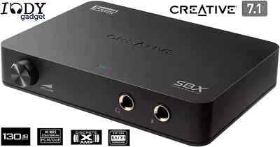 Creative Sound Blaster X-Fi HD (SB1240) USB Sound Card Phono Preamp Surround 7.1 - Image 1 of 3
