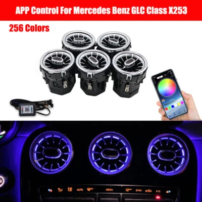 APP Bluetooth Control Air Vent LED Ambient Light For Mercedes Benz GLC X253 - Image 1 of 4