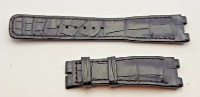 正品宝玑海洋黑色皮革表带 22-9/18 毫米,74+121 毫米瑞士 — 第 1/2 张图片