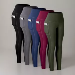 Workout High Waisted Leggings Yoga Pants With Pockets For Women (5-pieces) - Picture 1 of 2