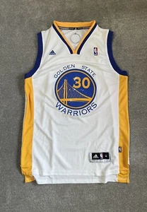 White/Blue/Yellow 2015 Adidas #30 Steph Curry Golden State Warriors NBA Jersey - Picture 1 of 9