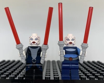 LEGO Asajj Ventress Minifigure Lot of 2 7676 7957 Star Wars w/Lightsabers - Image 1 of 2
