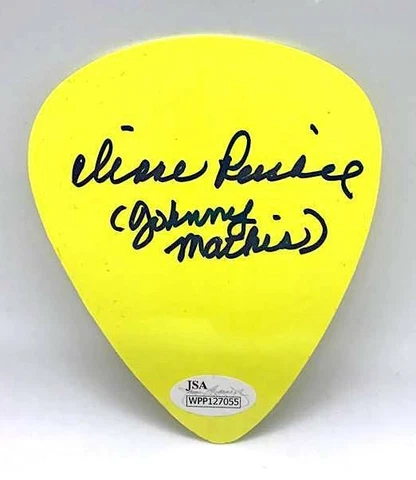 Diane Pershing Signed Guitar Pick Autograph Johnny Mathis JSA COA Cover
