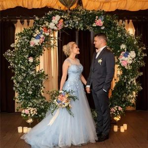 Arco de rosas madera arco de madera arco de flores arco de puerta arco redondo arco de clasificación decoración de boda - Imagen 1 de 9