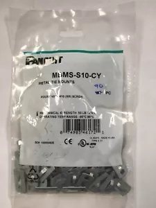 New Panduit MBMS-S10-CY Indoor / Outdoor Metal Tie Mounts - 90 Pcs - Picture 1 of 2