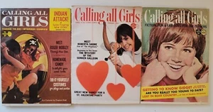 3 Vintage CALLING ALL GIRLS Magazines 1965 & 1966 Gidget Sally Field & Mobley - Imagen 1 de 6