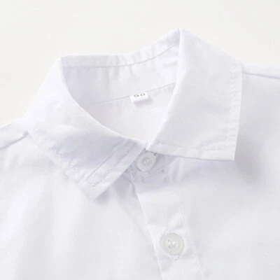 Conjunto formal de traje de esmoquin de boda para niños camisa de vestir y chaleco y pajarita y pantalones Foto 1 de 2