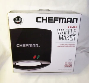 Chefman RJ01-B-W 2 Scheiben Schwarz Waffeleisen (Neu, Karton wurde geöffnet) - Bild 1 von 5