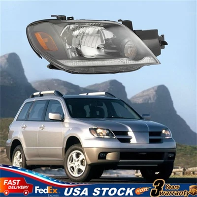 Halogen Headlight Right Passenger Side For Mitsubishi Outlander LS/XLS 2003-2006 - Image 1 of 4