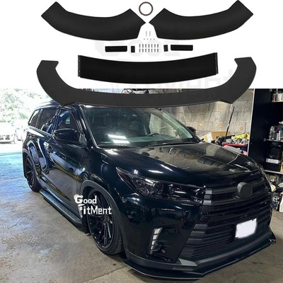 For Toyota Highlander 2008-2024 Car Front Bumper Lip Splitter Body Kit Spoiler - Image 1 of 4
