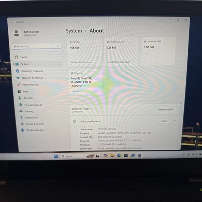 Portátil Lenovo ThinkPad T570 i7 6600U 2,6 GHz 15,6" FHD 16 GB 256 GB NVMe Windows 11 Foto 1 de 4