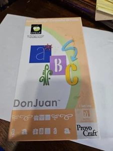 DON JUAN Cricut Cartridge Complete FONT• PHRASES• PUZZLE• MARQUEE• STITCHED - Picture 1 of 2