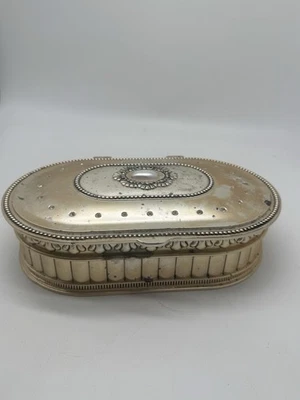 RARO ANTIGUO VINTAGE ÚNICO GODINGER VICTORIANO METAL Y PLATA EFECTIVO/JOYERO Foto 1 de 4