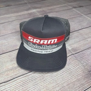 SRAM Racing Cap Snapback Hat New Era OSFM Dark Grey And Red Troy Lee Designs - Picture 1 of 6