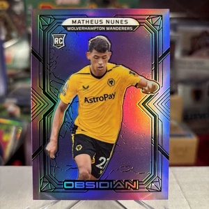 Matheus Nunes 2022-23 Panini Obsidian Wolverhampton Purple Flood RC SSP /25 - Picture 1 of 3