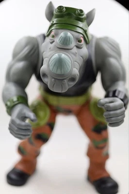 Rocksteady Tamaño Gigante con Arma - Tortugas Ninja Adolescentes Mutantes TMNT 13" 1991 Foto 1 de 4