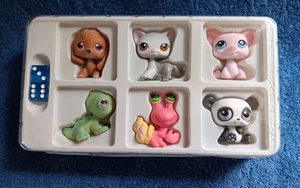 Hasbro Littlest Pet Shop Monopoly Tray 2007 Cat Dog Pig Crab Panda Iguana Dice - Picture 1 of 24