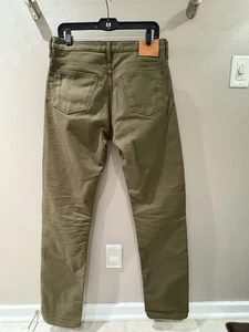 32x32 - Worn Once Shockoe Atelier Olive Green Selvedge Jeans 100% Cotton  - Picture 1 of 7