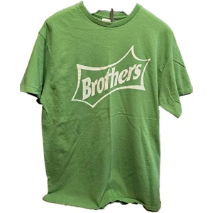 Adult Men's Large Green & White Brothers Delta Pro Weights Tee T-Shirt - Picture 1 of 7