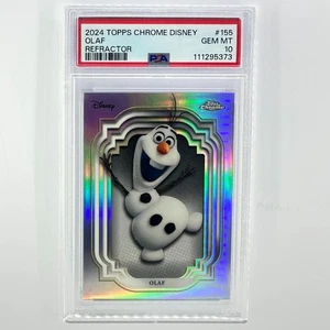 2024 TOPPS CHROME DISNEY Refractor #155 OLAF PSA 10 - Picture 1 of 3