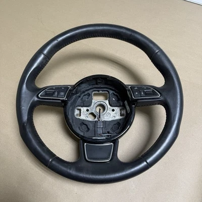 2015–2020 AUDI A3 BLACK STEERING WHEEL W/O PADDLE SHIFTERS OEM 8V0419091A - Image 1 of 4